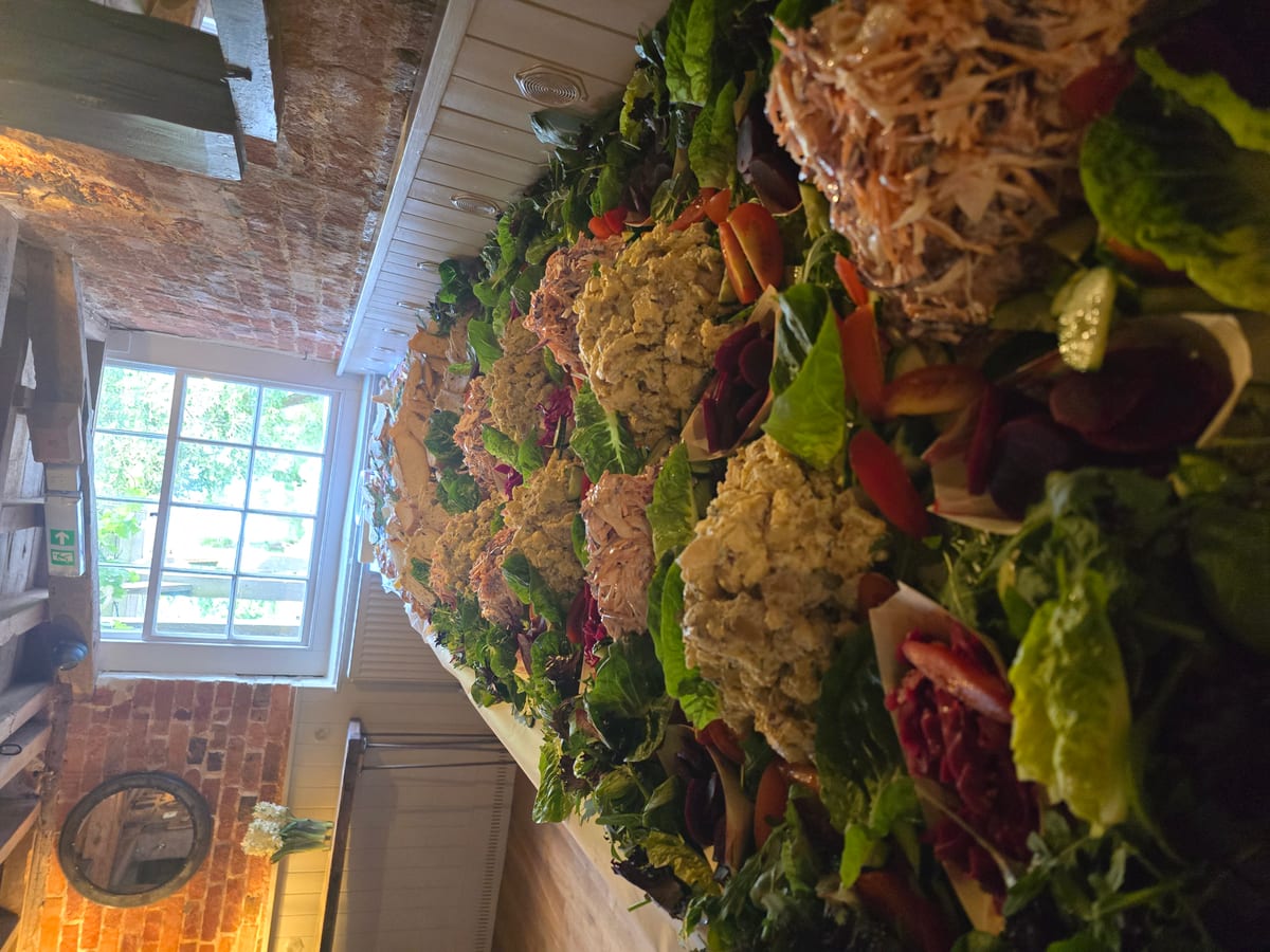 Evening buffet table