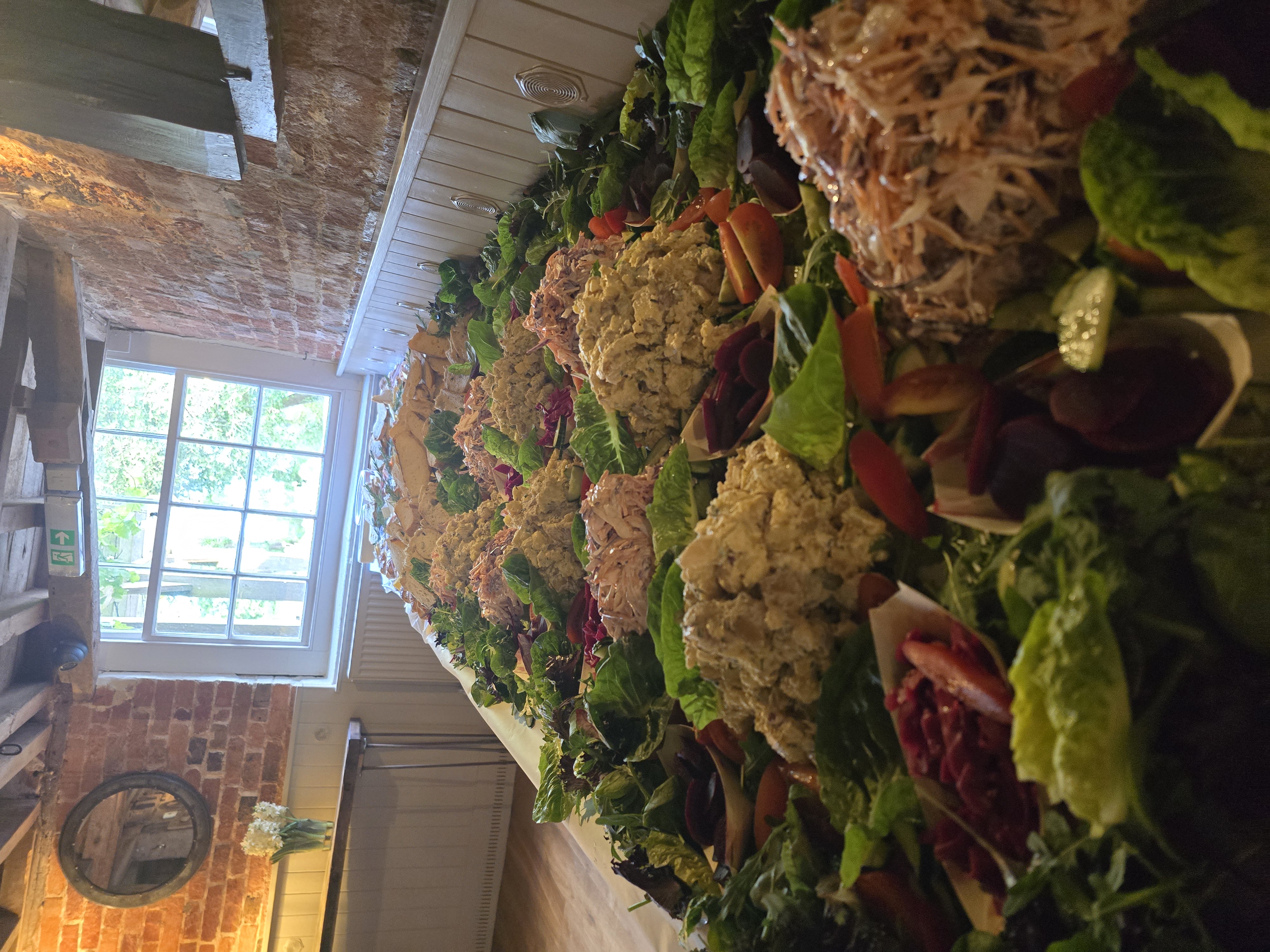 Evening buffet table